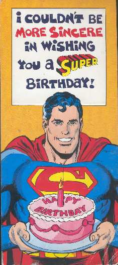SUPERMAN BIRTHDAY CARDS
