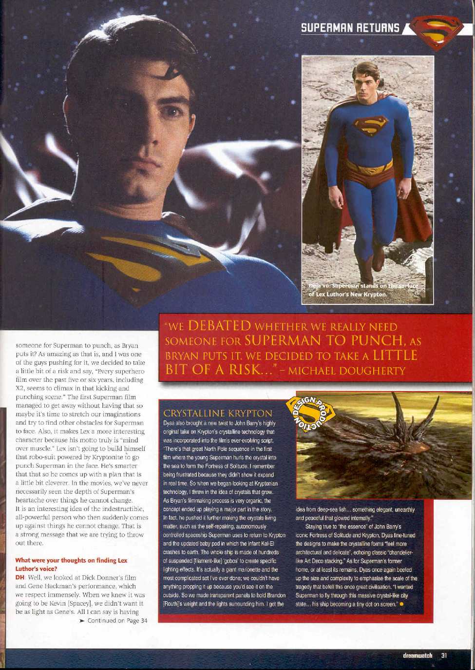 SUPERMAN RETURNS IN DREAMWATCH 22