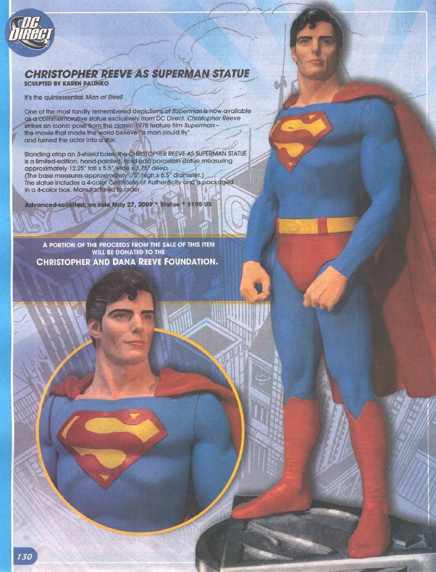 CHRISTOPHER REEVE AS SUPERMAN STATUE