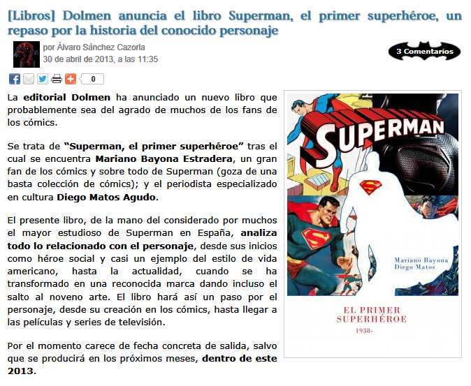 SUPERMAN EL PRIMER SUPERHEROE