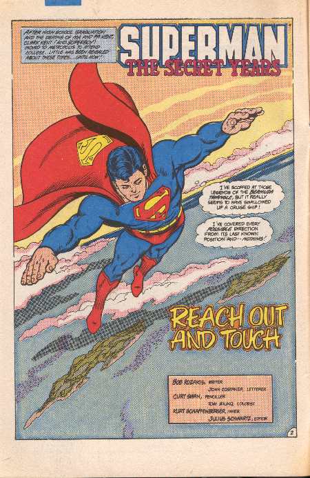 SUPERMAN TGE SECRET YEARS 2 SPLASH PAGE